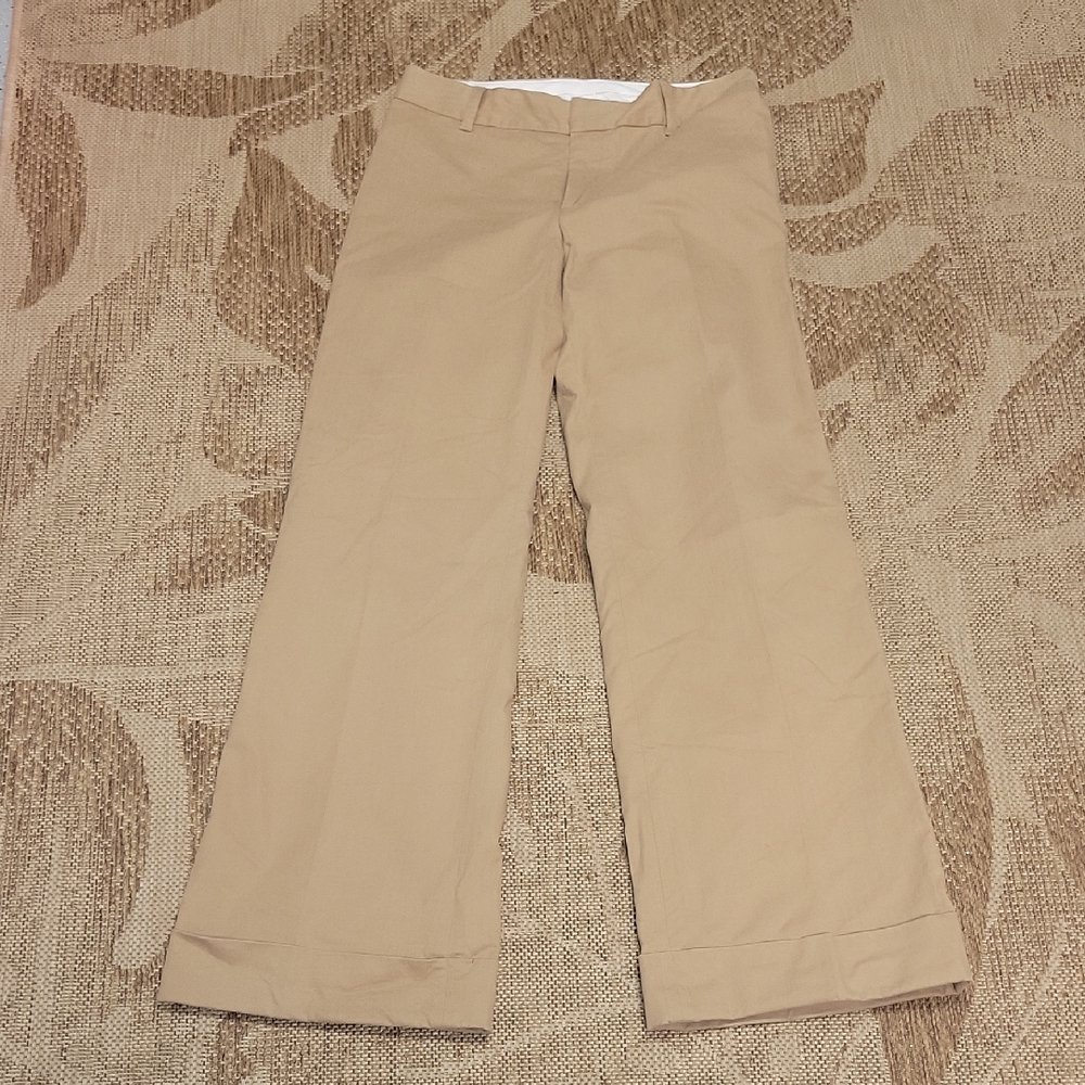 GAP Tan Trousers - Wide Leg Cuffed Y2K Size 8